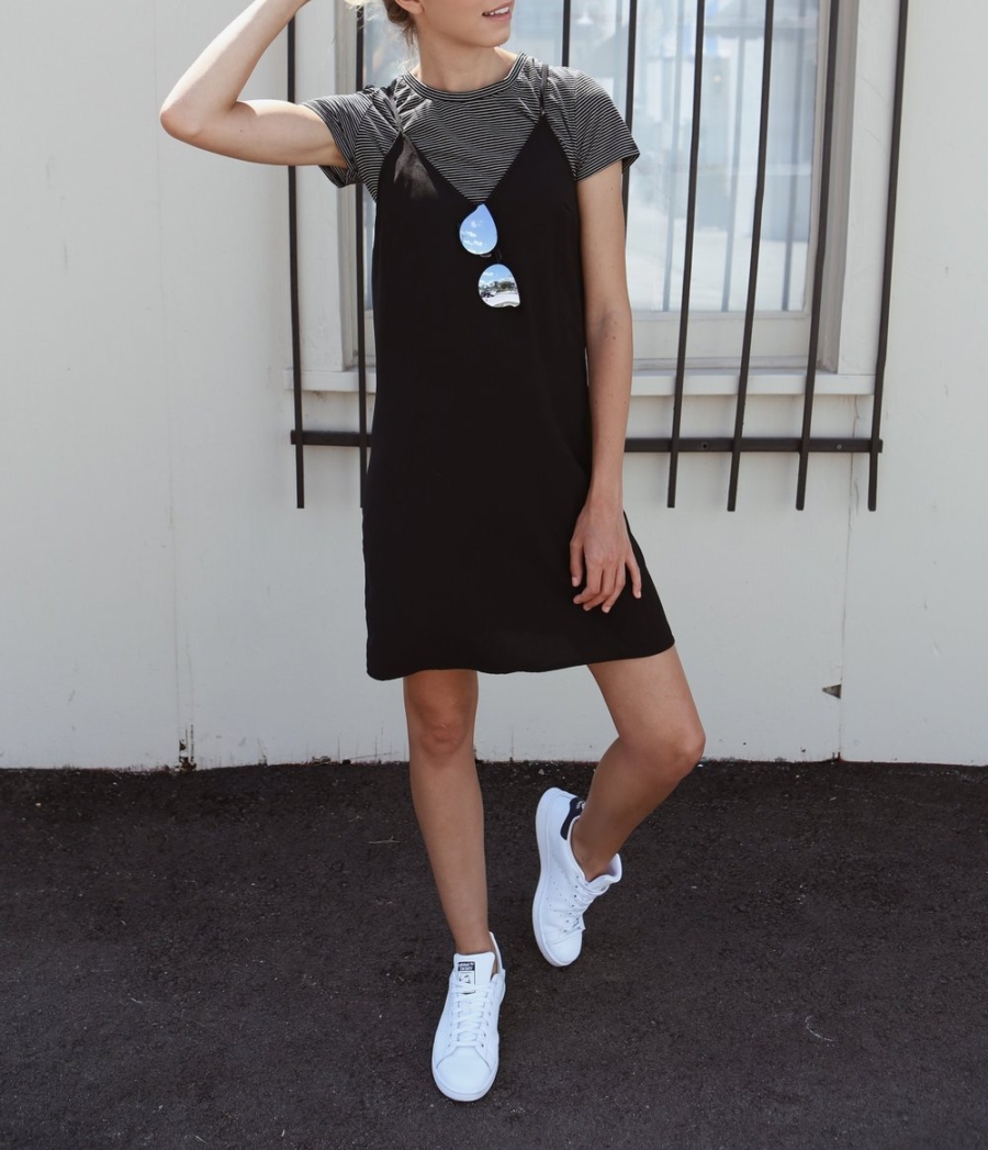 Boxy T Shirt and Slip Dress - Ultra Chic On-The-Go Styles For Every Girl // NotJessFashion.com