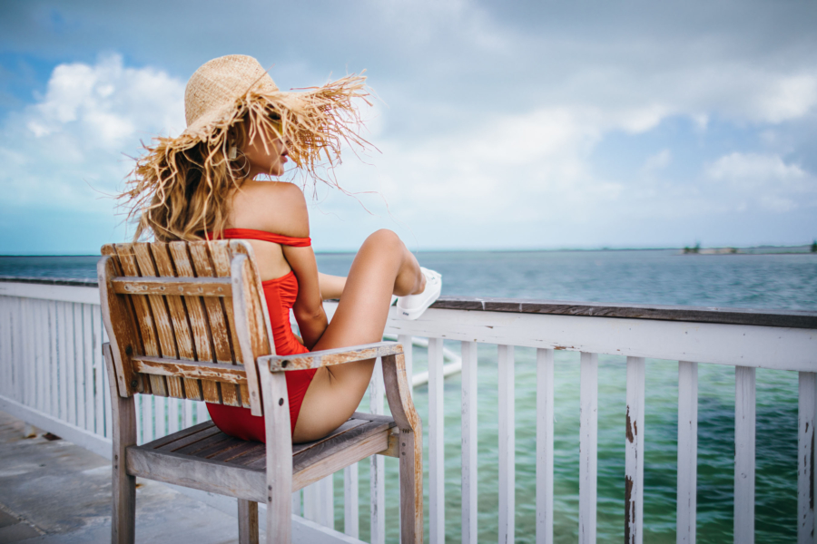 Red One Piece Swimsuit - Reds, Whites, and Blues for Fourth of July Weekend Outfits // NotJessFashion.com