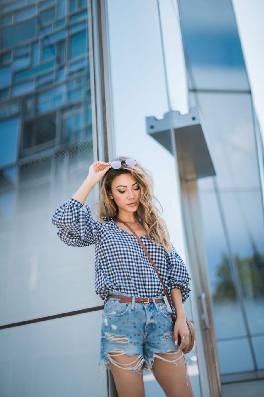 Summer casual gingham look - 5 Updated Gingham Trends You'll Love For Summer // NotJessFashion.com