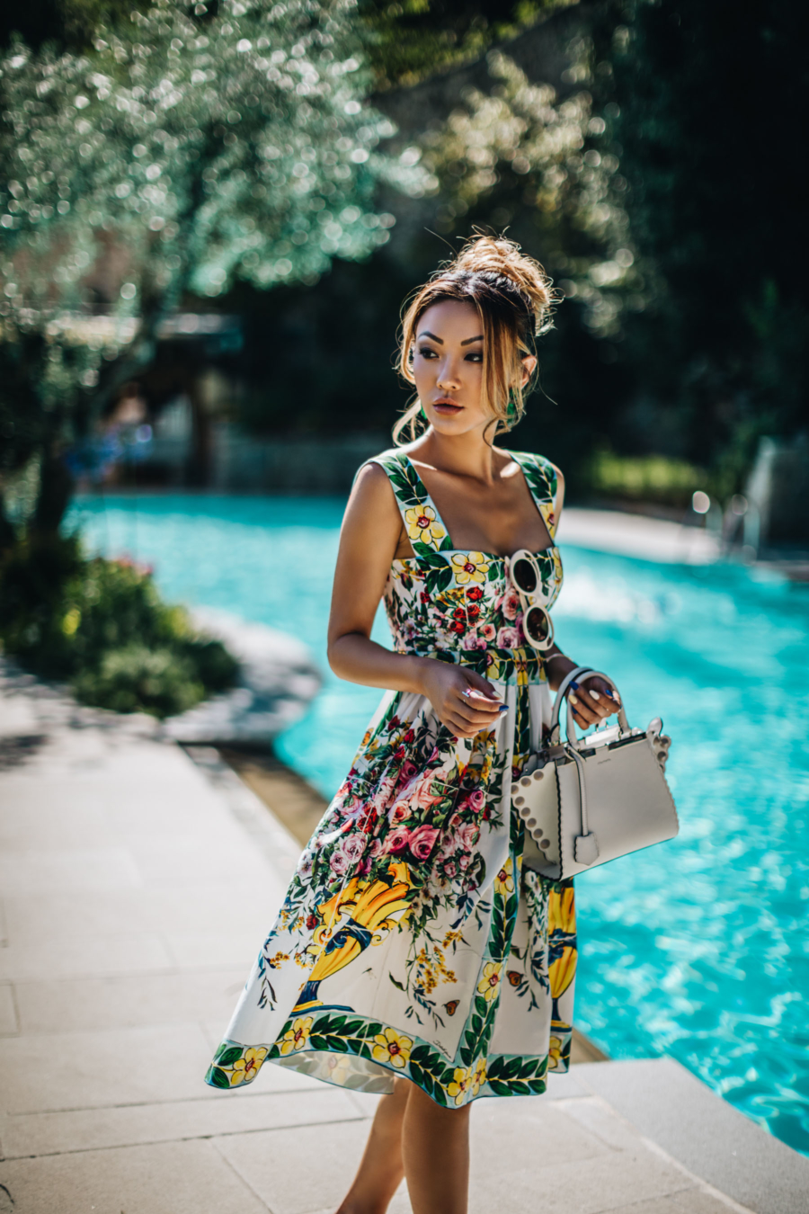 Floral print summer dress best sale