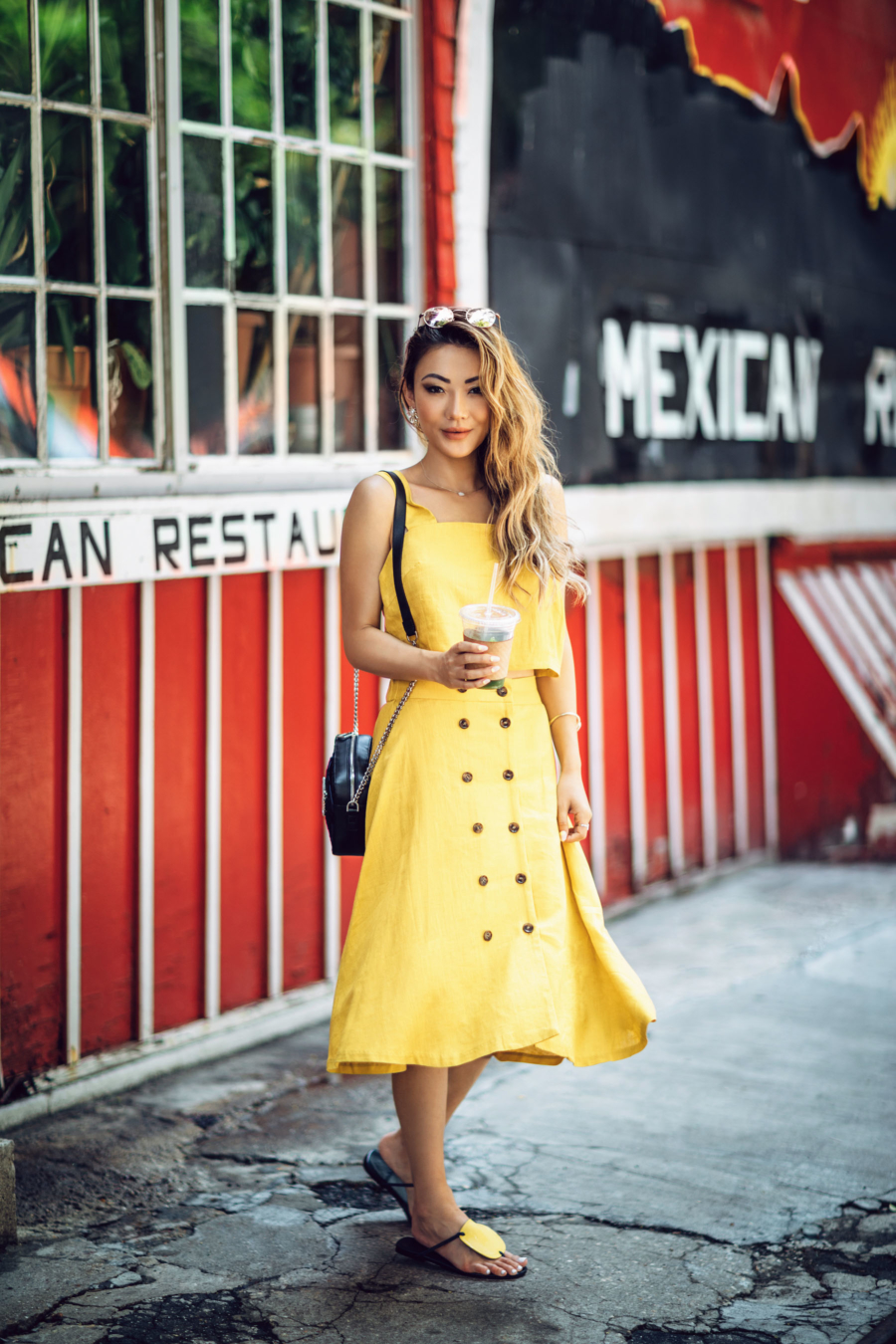 5 Best Colors to Wear This Summer & Stand Out - Yellow button down dress // Notjessfashion.com