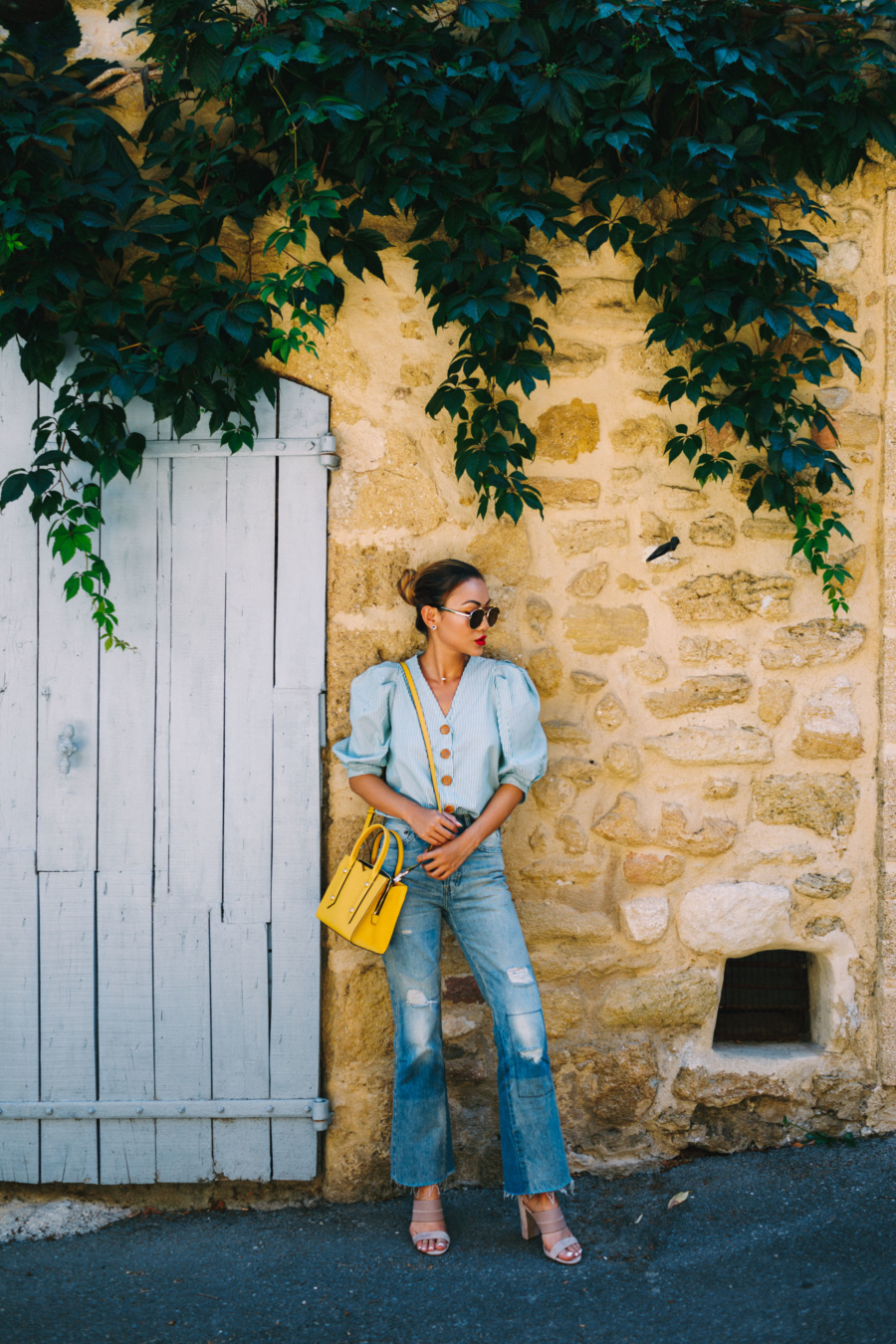 Botkier Sandals and Yellow Bag - Neutral Sandals Comfortable Enough for Anywhere // Notjessfashion.com