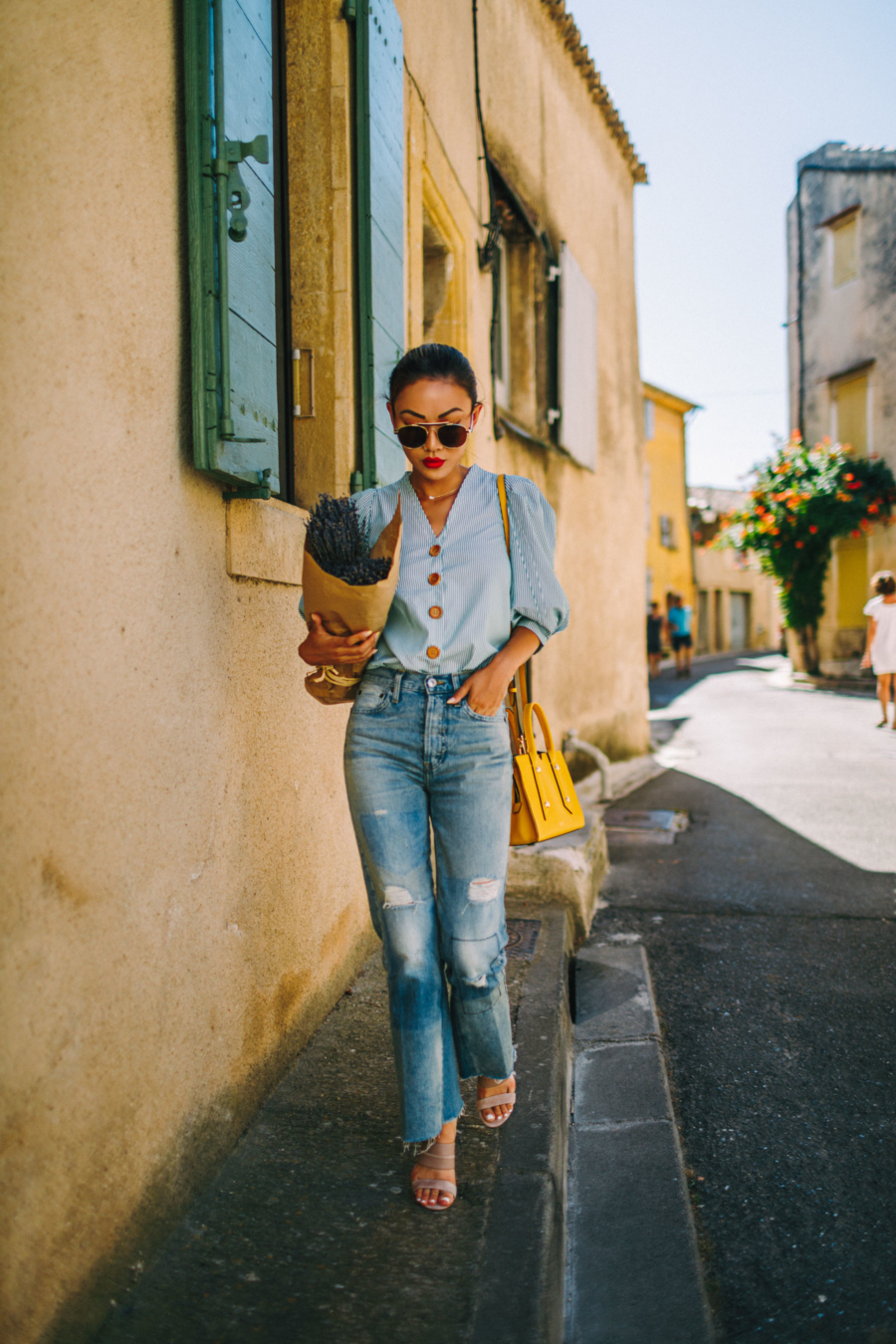 Botkier Sandals and Yellow Bag - Neutral Sandals Comfortable Enough for Anywhere // Notjessfashion.com