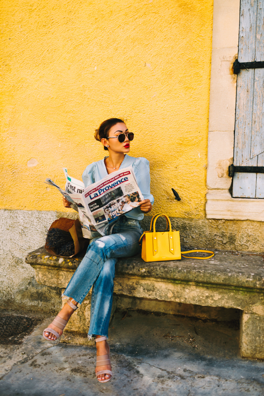 Botkier Sandals and Yellow Bag - Neutral Sandals Comfortable Enough for Anywhere // Notjessfashion.com