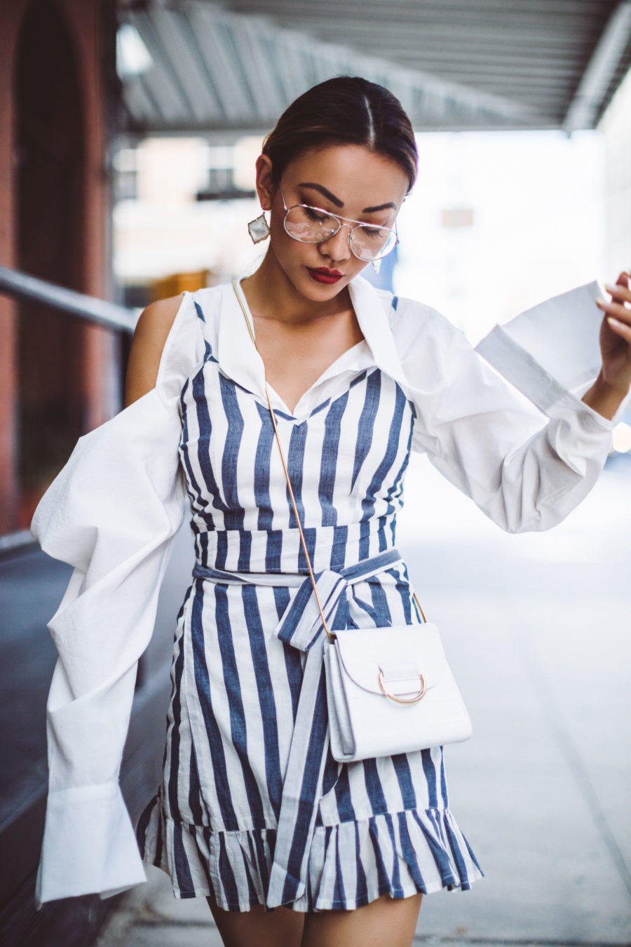 Step Up Your OOTD Photography with These Summer Outfit Details - deconstructed shirt trend, summer layering outfits // Notjessfashion.com