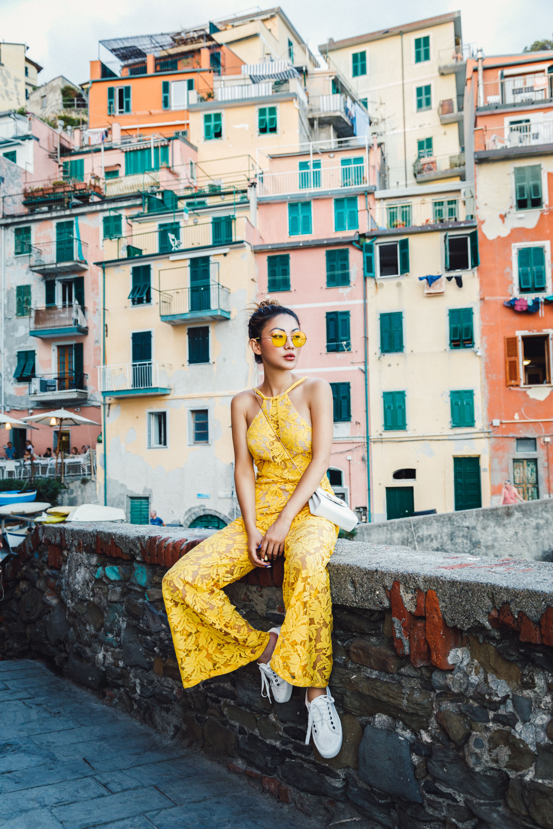 Yellow Jumpsuit - Instagram Outfits Round Up: Cinque Terre Days // NotJessFashion.com