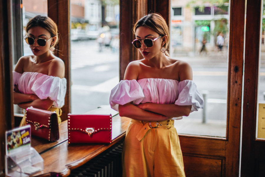 How To Style Yellow Wide-Leg Pants // NotJessFashion.com