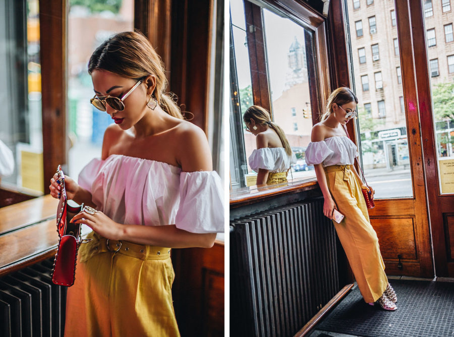 How To Style Yellow Wide-Leg Pants // NotJessFashion.com