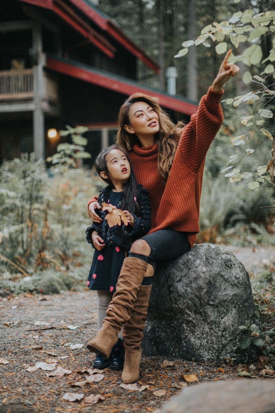 What to wear with knee high boots - dark denim, knee high boots, knit sweater // NotJessFashion.com