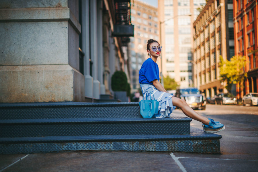 Blue monochromatic effortlessly cool look // NotJessFashion.com