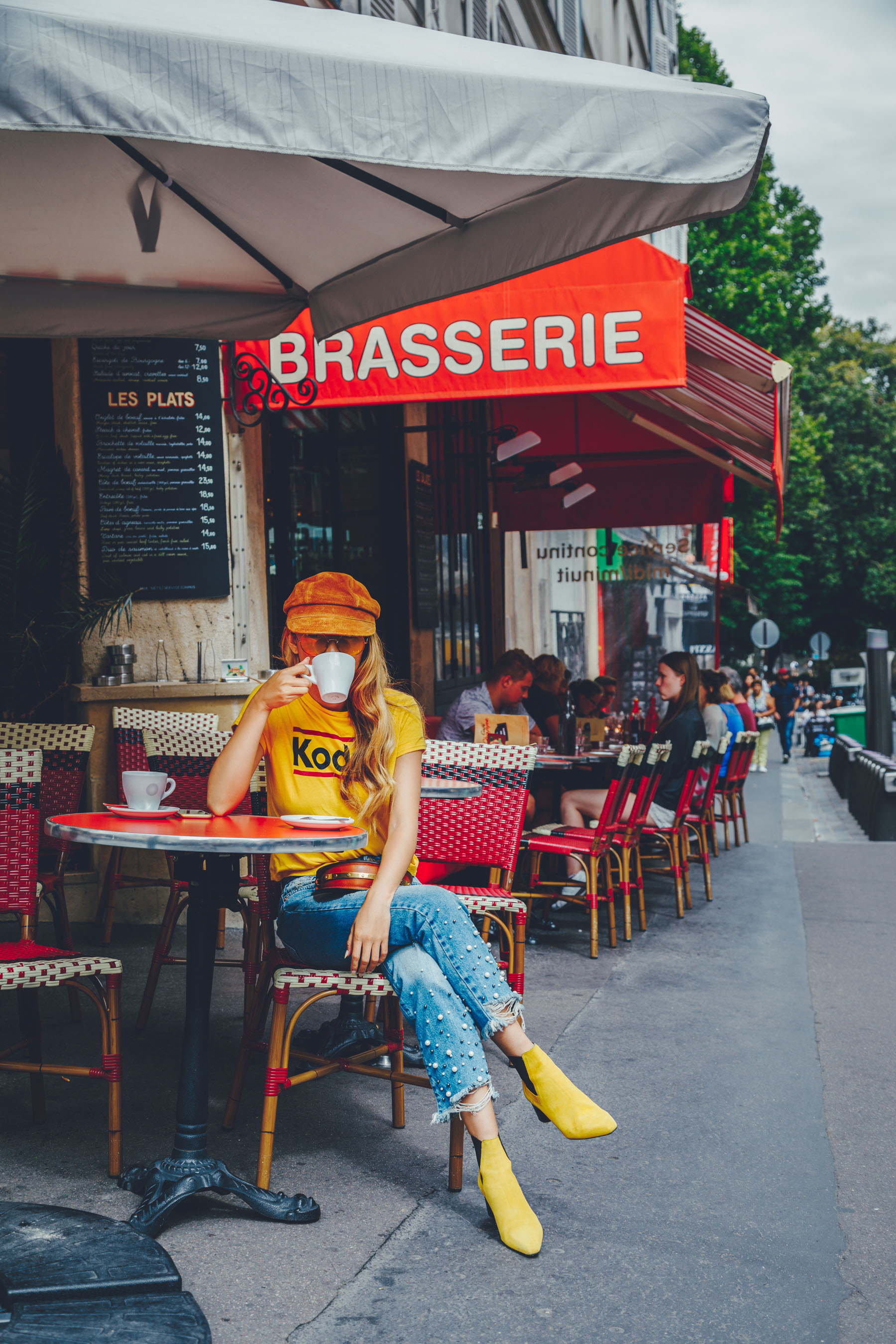 How to Start a Blog From Scratch - Jessica Wang wearing pearl jeans in Paris // Notjessfashion.com