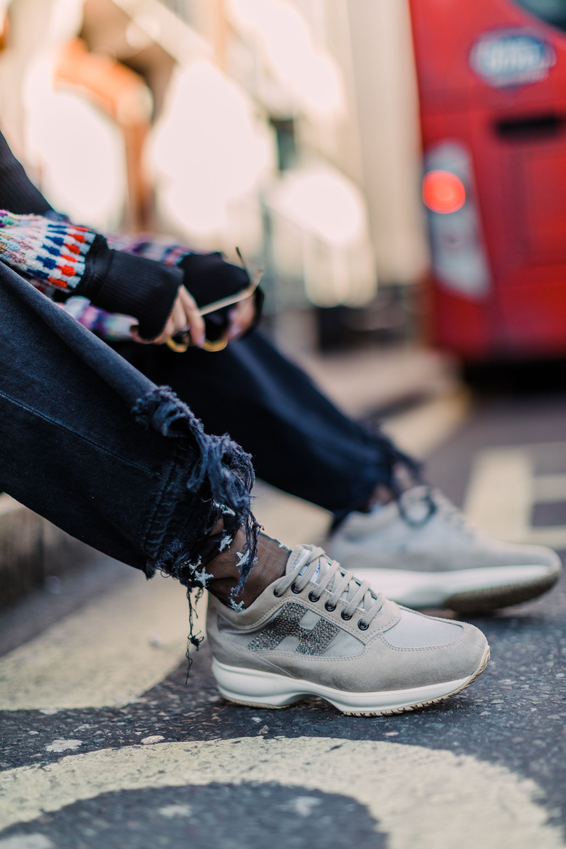 London Fashion Week Highlights - Burberry Sweater, Chloe Bag, and Sneakers, LFW Street Style, London Fashion Week Outfits // Notjessfashion.com