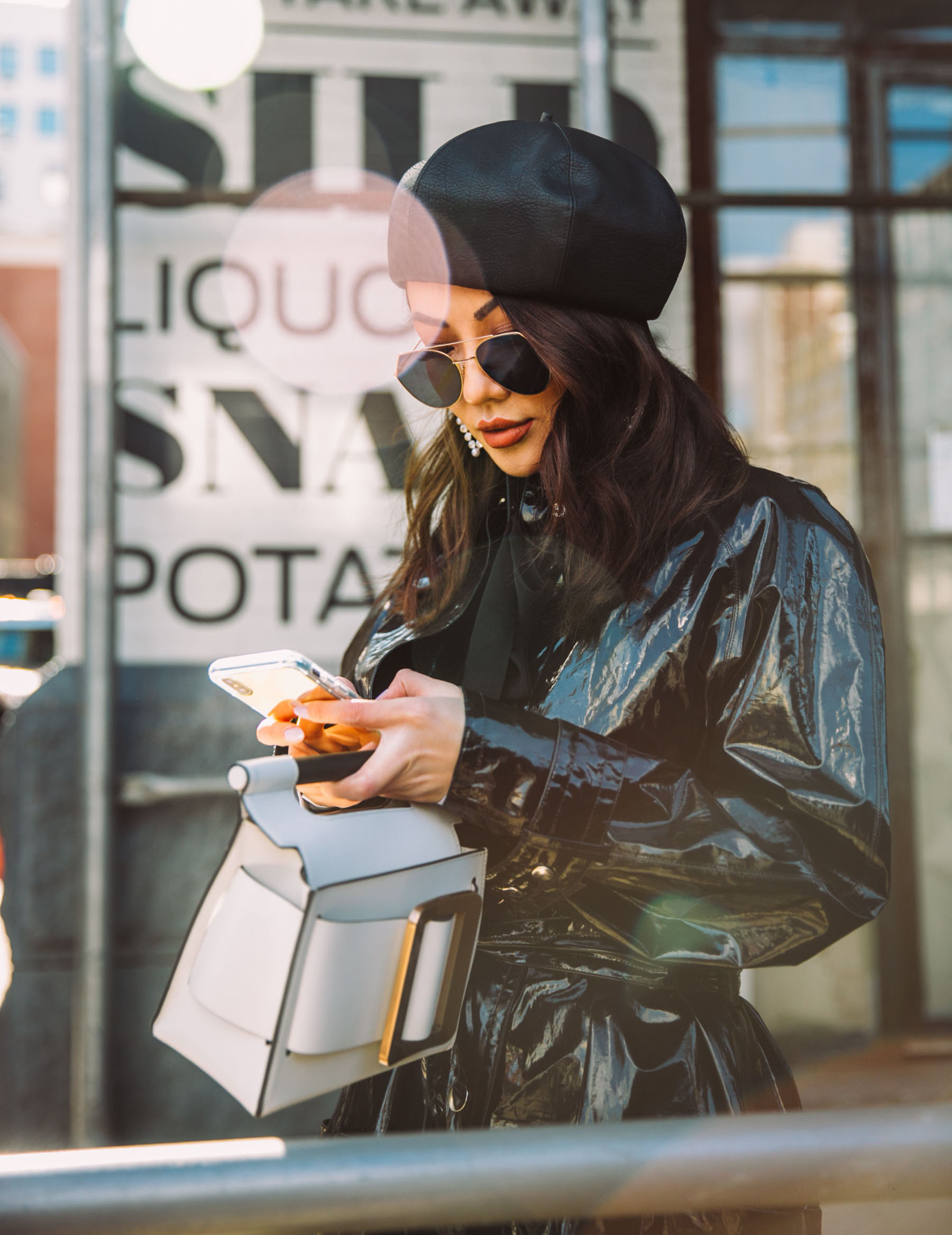 How to Wear Vinyl - Vinyl Trench Coat, NYFW Street Style // Notjessfashion.com