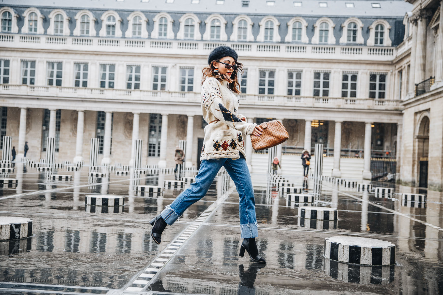 2018 Fashion Trends - isabel marant cardigan, intarsia knitwear, pfw street style // Notjessfashion.com