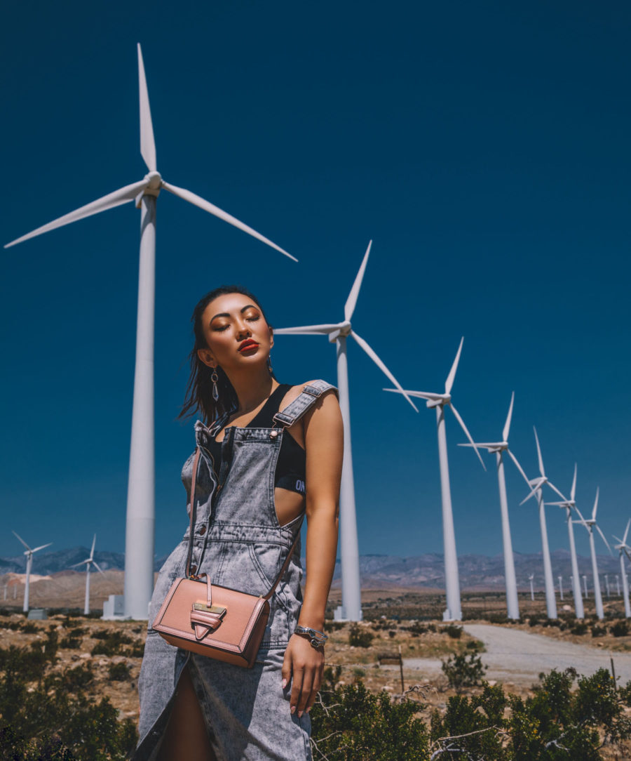 spring 2021 fashion trends - black bralette with overalls // Jessica Wang - Notjessfashion.com