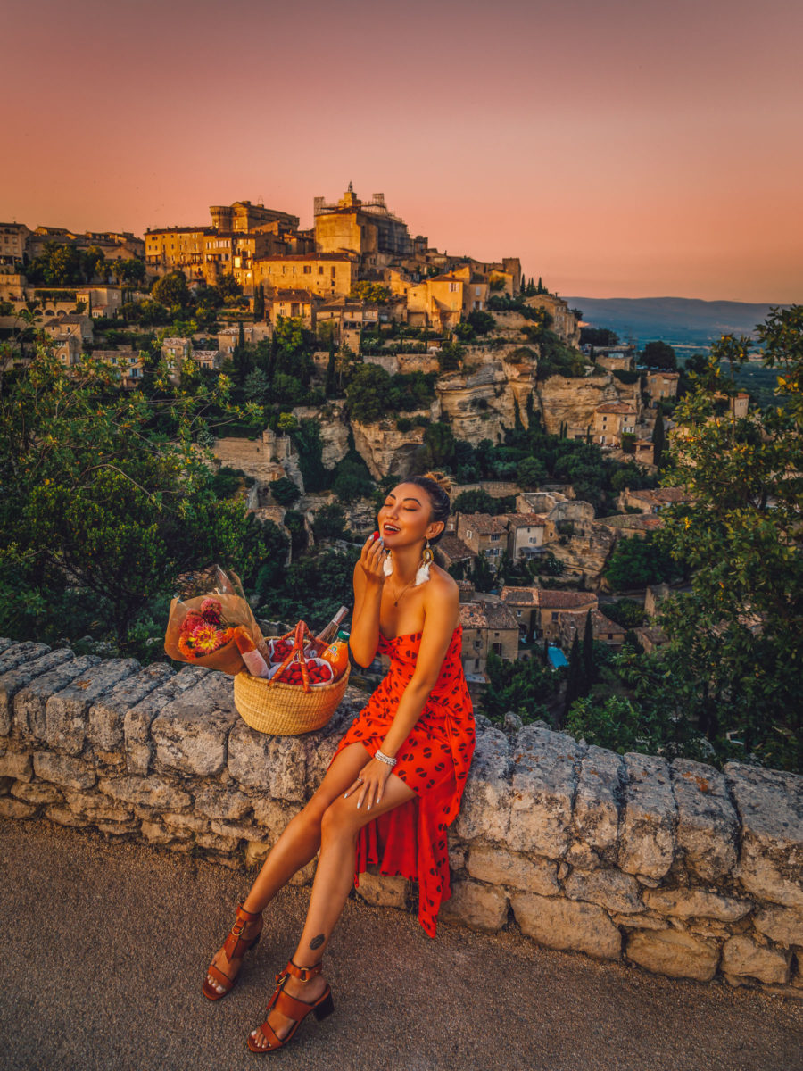 jessica wang wearing a strapless red dress // Jessica Wang - Notjessfashion.com