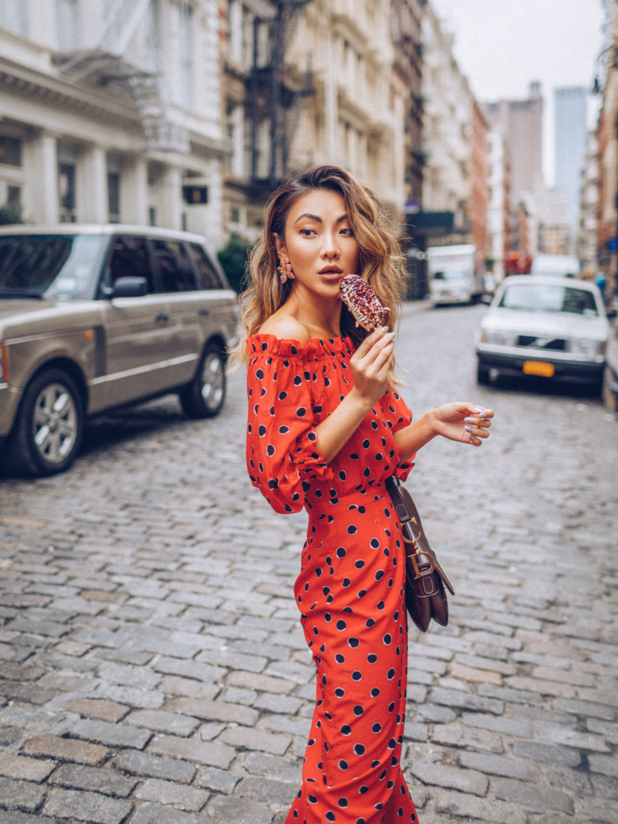 Best Spring Nail Polish Colors, red polka dot dress // Notjessfashion