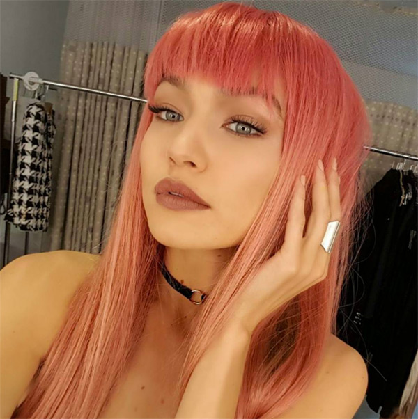 Rose Gold Hair Color Trend - Gigi Hadid // Notjessfashion.com
