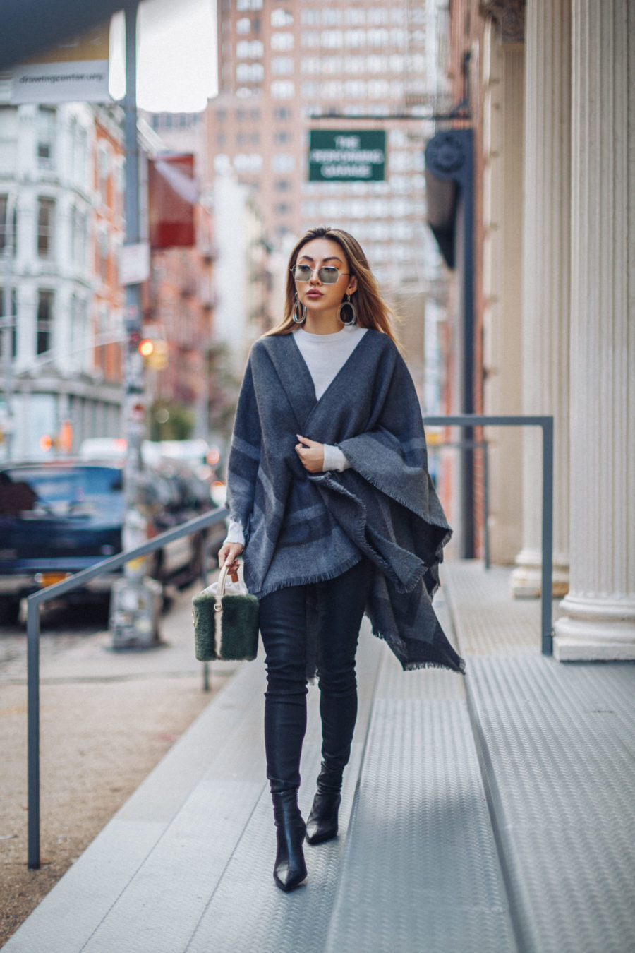 What to Wear to New York City in the Fall - Reiss Jumper, Reiss Poncho, Classic Fall Trends // Notjessfashion.com