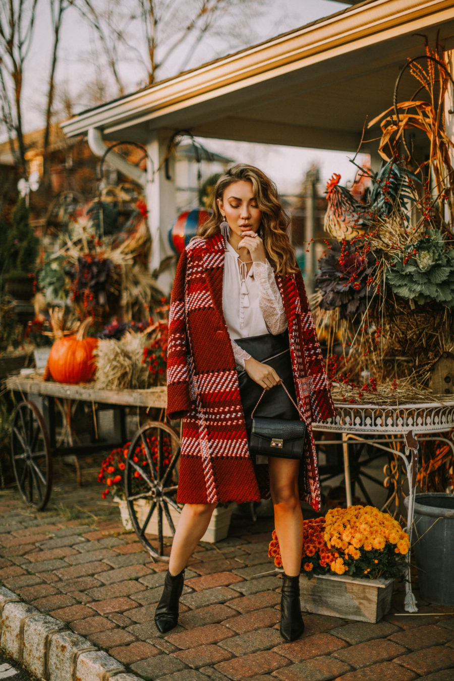 day-to-night workwear, express edition collection 2018, express plaid coat // Notjessfashion.com