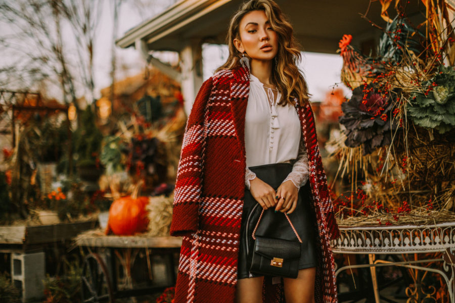 day-to-night workwear, express edition collection 2018, express plaid coat // Notjessfashion.com