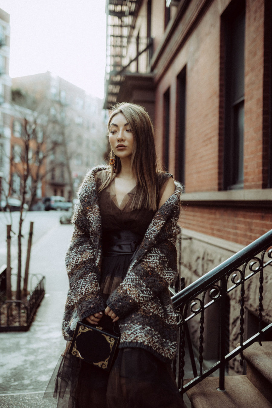 nyfw street style, nyfw spring 2019 street style, brunello cucinelli tulle skirt // jessicawang.com