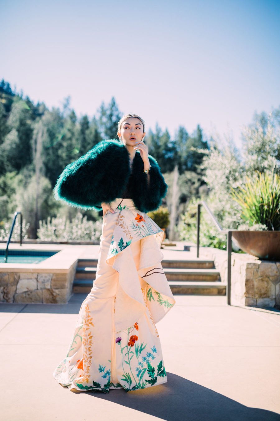 styling tricks for spring, faux fur jacket and maxi skirt // Notjessfashion.com