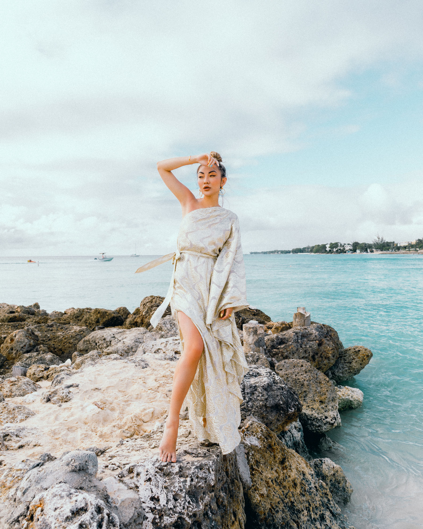 affordable it-girl brands, one-shoulder dress, vacation style // Notjessfashion.com