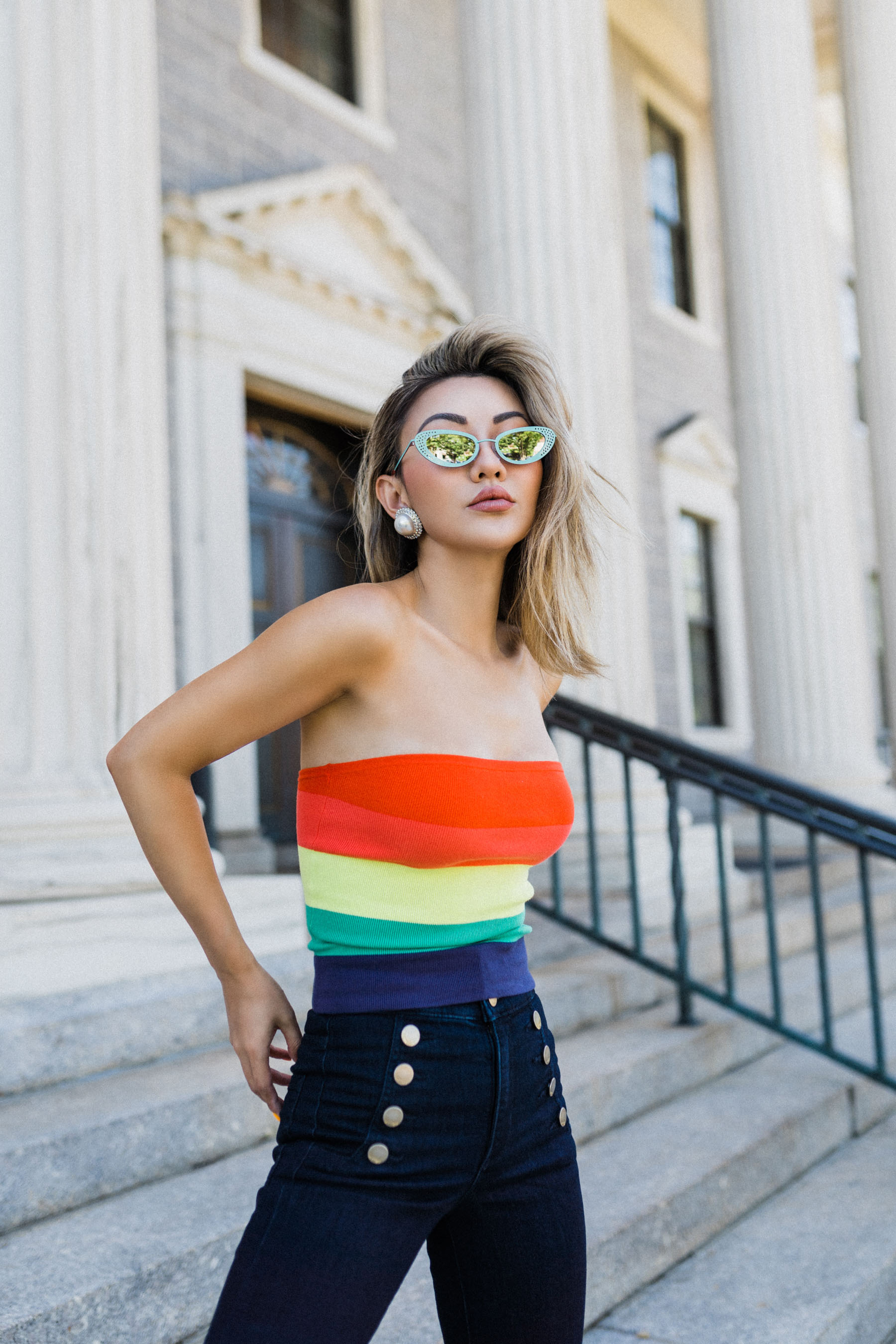 the power of fashion, how to make a statement with clothes, express love unites collection, rainbow tube top // Notjessfashion.com