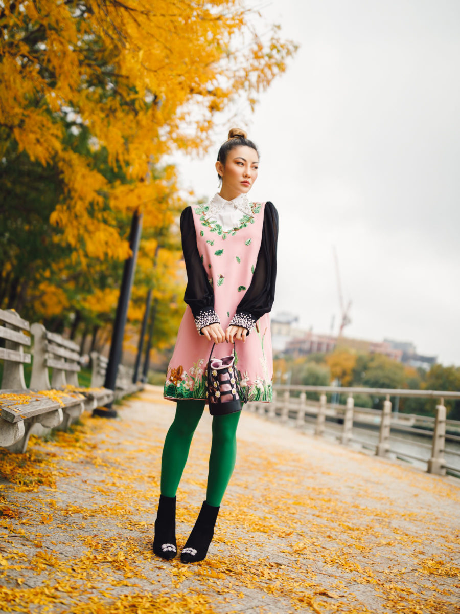 fashion blogger jessica wang features her favorite holiday party shoes featuring stuart weitzman crystal buckle boots // Notjessfashion.com