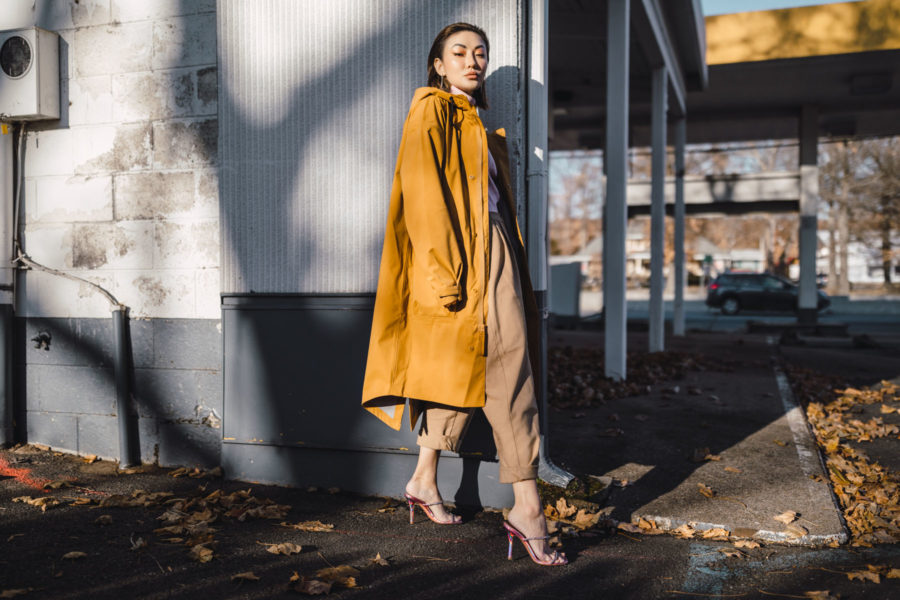 fashion blogger jessica wang wears Nike Parka in wheat color // Notjessfashion.com