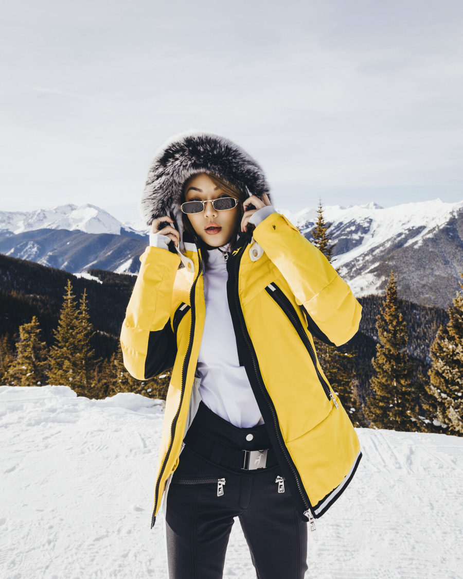 fashion blogger jessica wang on a skiing trip while sharing packing tips for a mini fall getaway // Jessica Wang - Notjessfashion.com