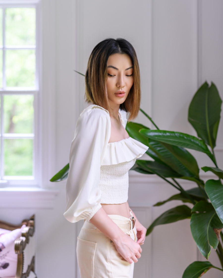 jessica wang x amazon the drop smocked crop top // Jessica Wang - Notjessfashion.com