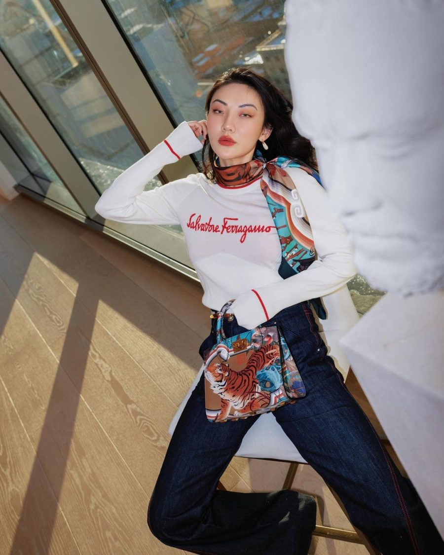 jessica wang in the Lunar New Year capsule collection by ferragamo // Jessica Wang - Notjessfashion.com