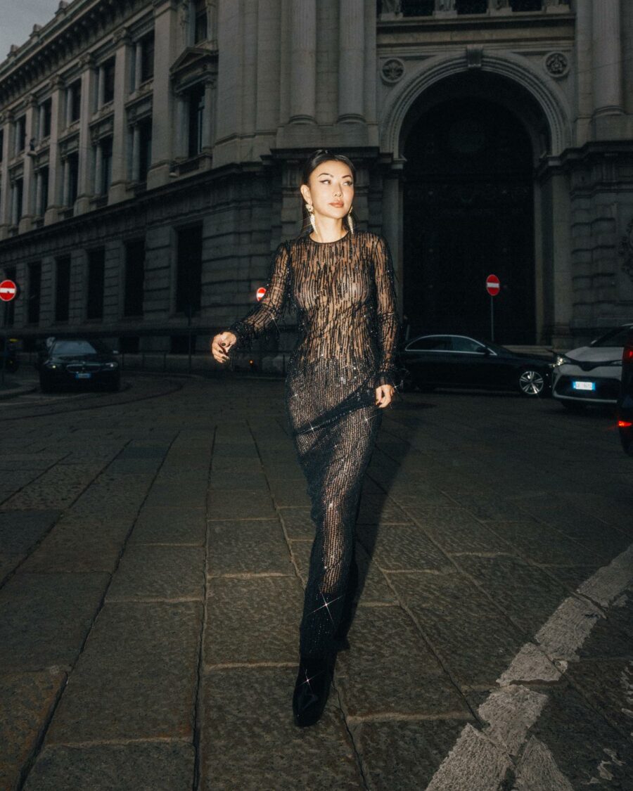 Jessica Wang wearing sheer dress while sharing looks for less // Jessica Wang - Notjessfashion.com