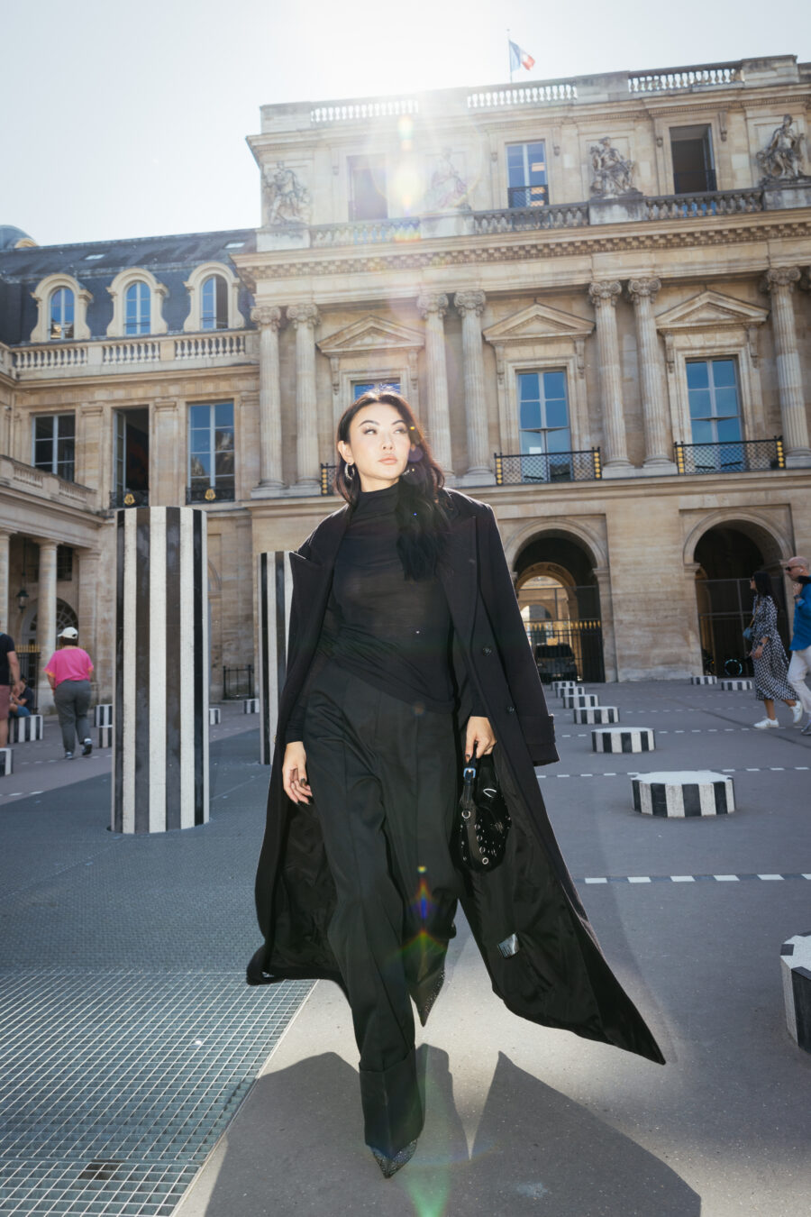 jessica wang wearing a black gucci outfit in paris // Jessica Wang - Notjessfashion